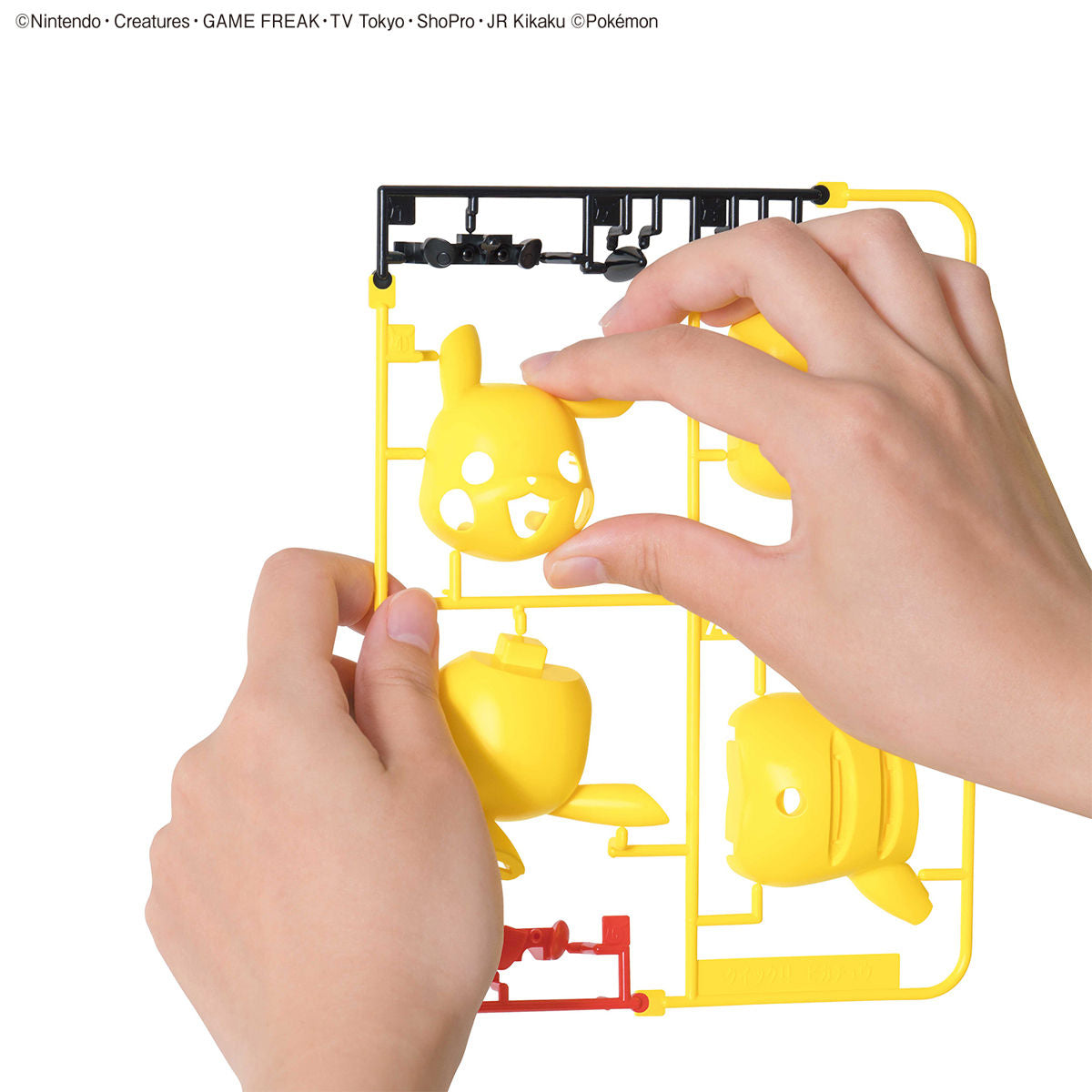 Pokémon - Pikachu - Pokémon Model Kit Quick!! Collection No. 01 (Bandai), Easy and simple assembly, Pikachu model approximately 75mm in length with 15 parts, no tools required, minimal use of stickers, Nippon Figures