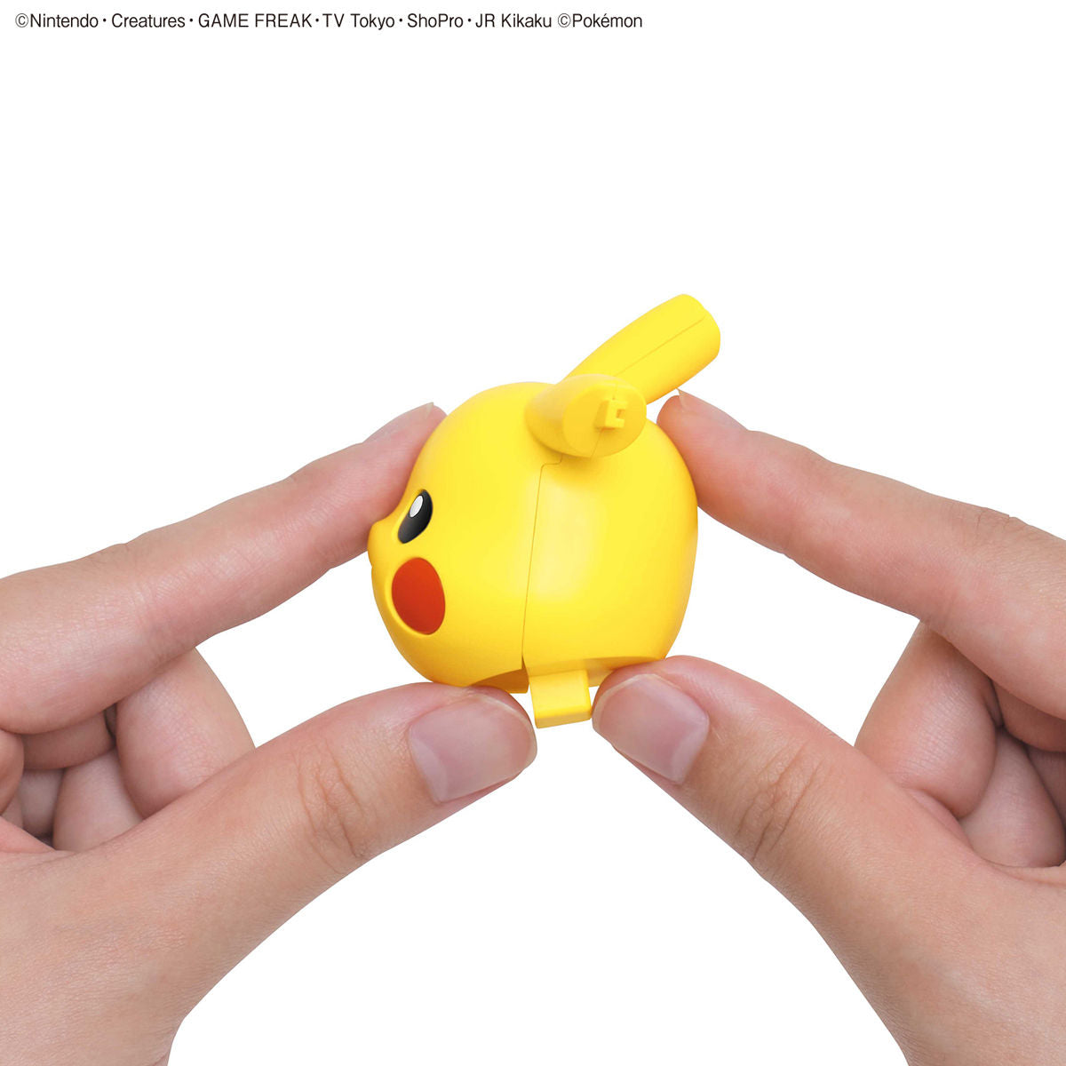 Pokémon - Pikachu - Pokémon Model Kit Quick!! Collection No. 01 (Bandai), Easy and simple assembly, Pikachu model approximately 75mm in length with 15 parts, no tools required, minimal use of stickers, Nippon Figures