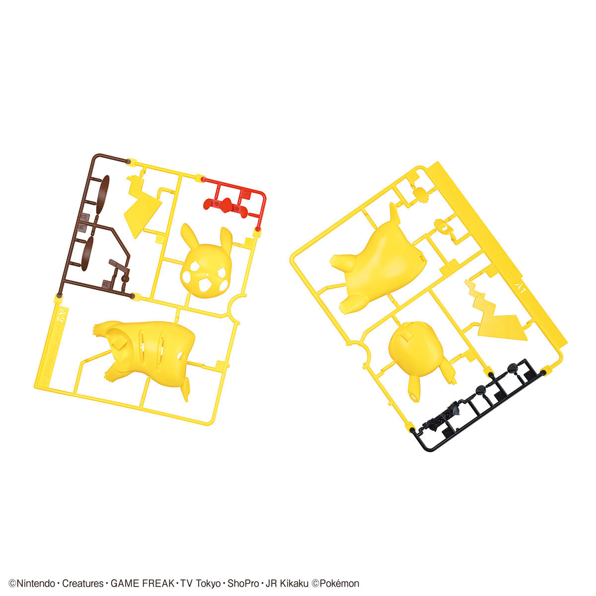 Pokémon - Pikachu (Battle) - Pokémon Model Kit Quick!! Collection No. 03 (Bandai), Easy assembly with 15 parts, touch gate system, foil sticker included, Nippon Figures