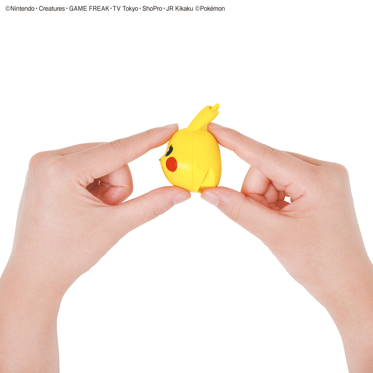 Pokémon - Pikachu (Battle) - Pokémon Model Kit Quick!! Collection No. 03 (Bandai), Easy assembly with 15 parts, touch gate system, foil sticker included, Nippon Figures