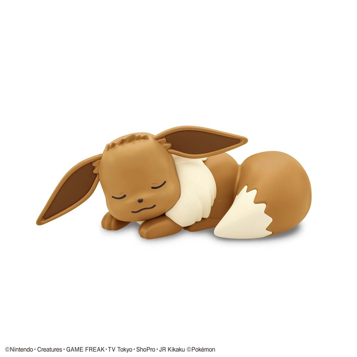 Pokémon - Eevee (Sleep) - Pokémon Model Kit Quick!! Collection No. 07 (Bandai), Easy assembly with only 16 parts, touch gate technology for tool-free assembly, includes foil sticker, sold by Nippon Figures