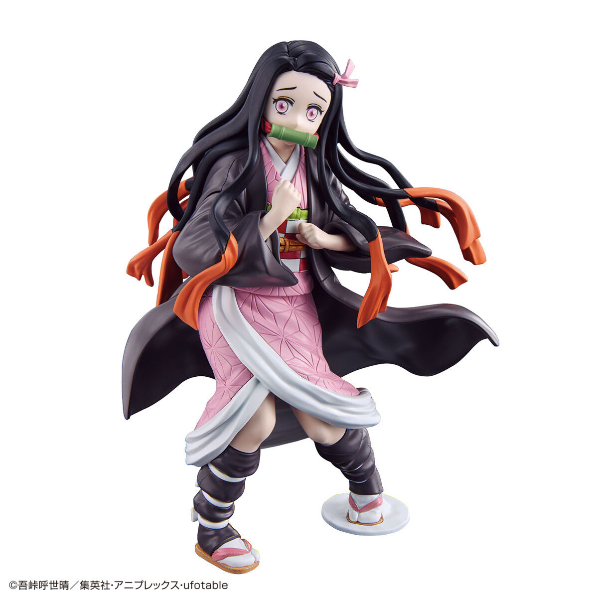 Demon Slayer - Kamado Nezuko - Kimetsu no Yaiba Model Kit (Bandai), Featuring intricate kimono pattern and eye details, includes sticker sheet and base, Nippon Figures