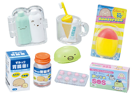 Sumikko Gurashi - Town Corner Drugstore - Re-ment - Blind Box, San-X franchise, Re-ment brand, Released on 2nd April 2018, Blind Boxes type, Box Dimensions: 11.5cm (Height) x 7cm (Width) x 4cm (Depth), Made of PVC and ABS materials, 8 types available, Nippon Figures