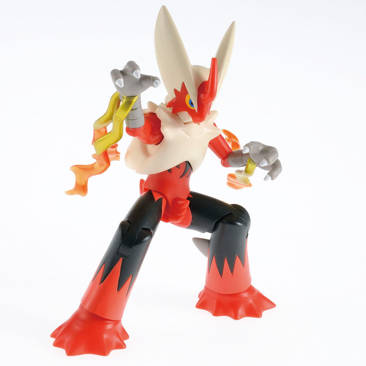 Pokémon - Mega Blaziken - Pokémon Model Kit Collection No.37 (Bandai), Dynamic battle poses with Blaze Kick and fighting stances, adjustable stand for display angles, Nippon Figures
