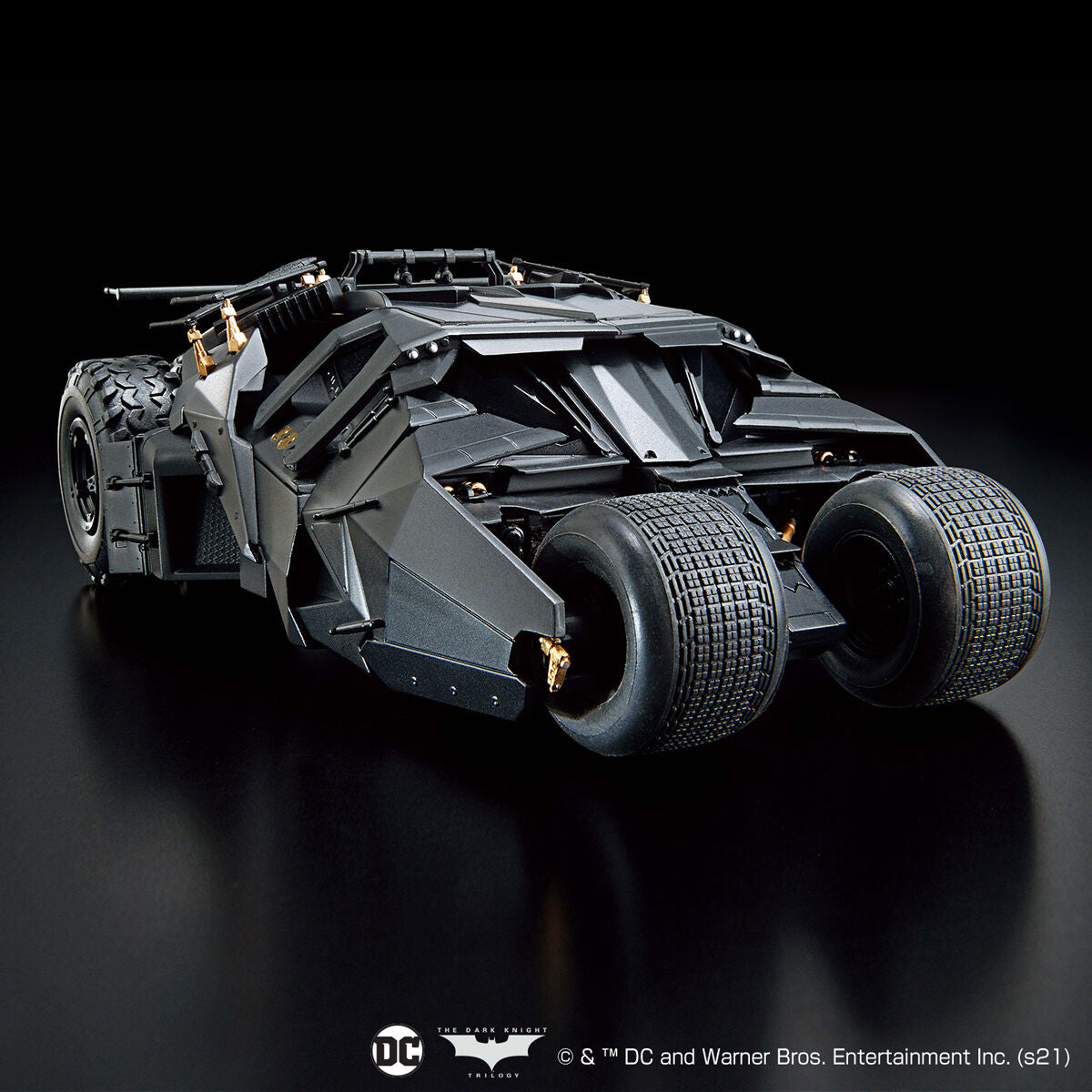 Image alt text: Batman - 1/35 Scale Batmobile (Batman Begins Ver.) - Model Kit, High-quality scale model kit of the iconic Batmobile from the 2005 film "Batman Begins", sold by Nippon Figures.