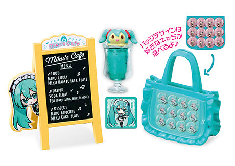 Hatsune Miku - Miku's Cafe - Re-ment - Blind Box, Vocaloid franchise, Re-ment brand, Release Date: 4th March 2024, Blind Boxes type, Box Dimensions: 11.5 cm (Height) x 7 cm (Width) x 6 cm (Depth), Material: PVC, ABS, 8 types available, Nippon Figures