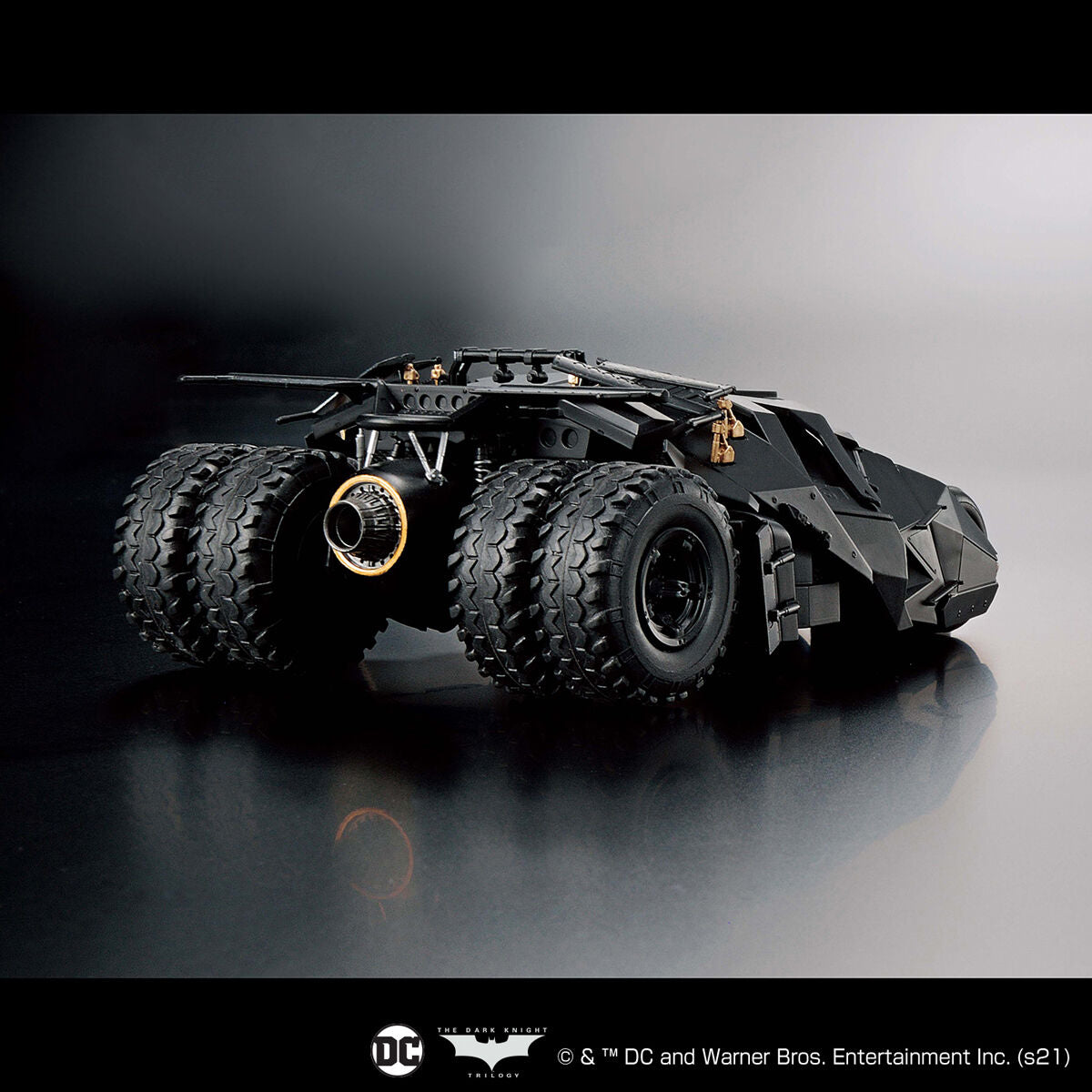 Image alt text: Batman - 1/35 Scale Batmobile (Batman Begins Ver.) - Model Kit, High-quality scale model kit of the iconic Batmobile from the 2005 film "Batman Begins", sold by Nippon Figures.