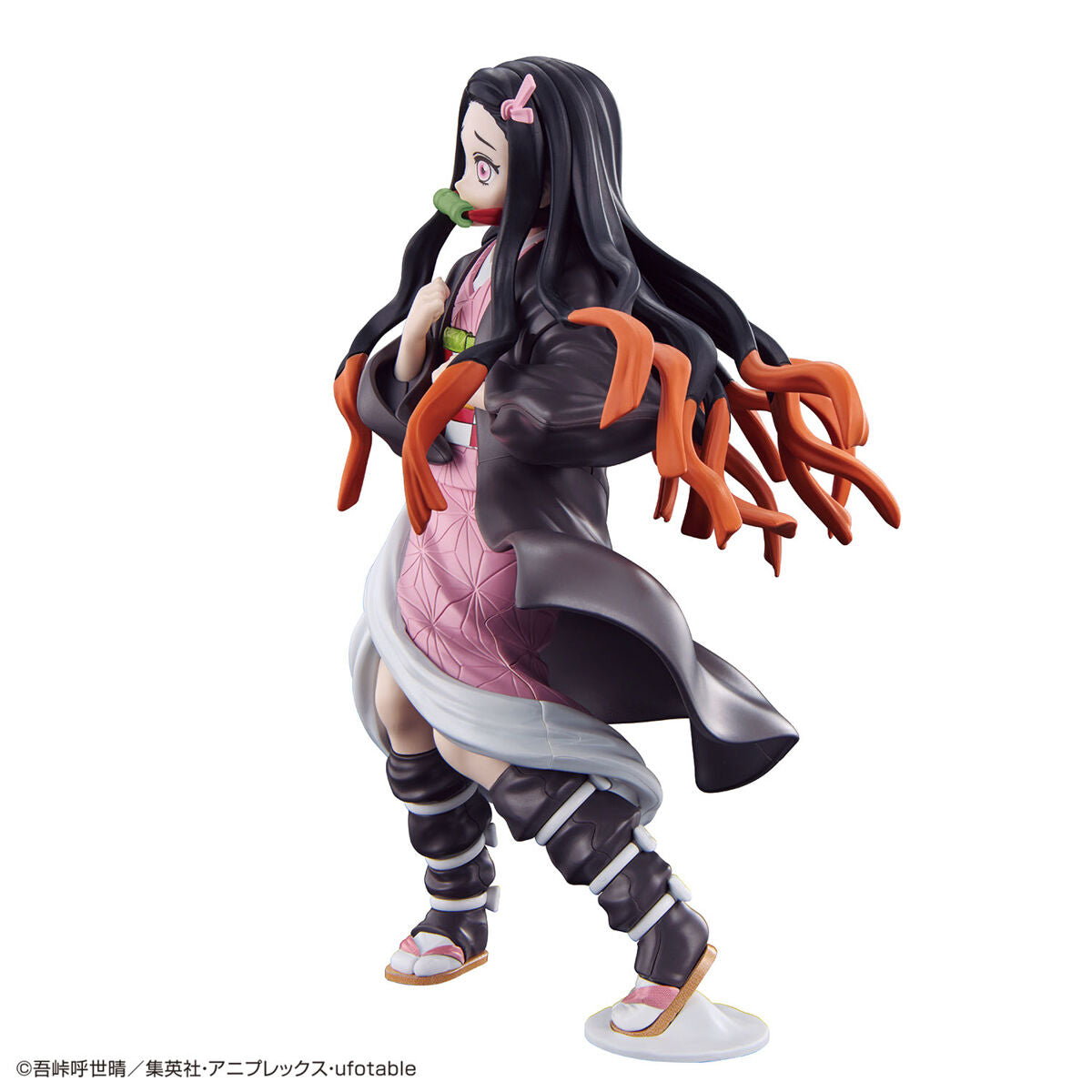 Demon Slayer - Kamado Nezuko - Kimetsu no Yaiba Model Kit (Bandai), Featuring intricate kimono pattern and eye details, includes sticker sheet and base, Nippon Figures