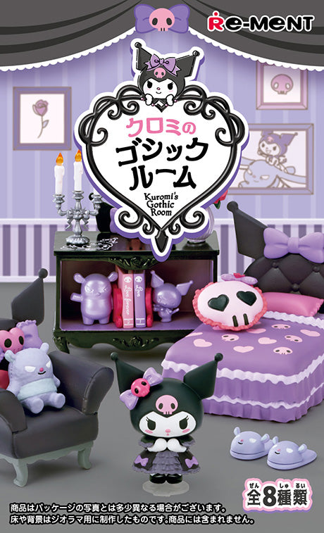 Sanrio - Kuromi's Gothic Room - Re-ment - Blind Box, Franchise: Sanrio, Brand: Re-ment, Release Date: 29th April 2024, Type: Blind Boxes, Box Dimensions: 115mm (height) x 70mm (width) x 50mm (depth), Material: PVC, ABS, Number of types: 8 types, Store Name: Nippon Figures