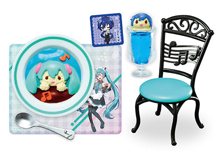 Hatsune Miku - Miku's Cafe - Re-ment - Blind Box, Vocaloid franchise, Re-ment brand, Release Date: 4th March 2024, Blind Boxes type, Box Dimensions: 11.5 cm (Height) x 7 cm (Width) x 6 cm (Depth), Material: PVC, ABS, 8 types available, Nippon Figures