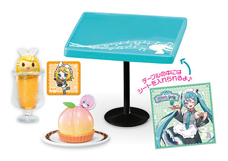 Hatsune Miku - Miku's Cafe - Re-ment - Blind Box, Vocaloid franchise, Re-ment brand, Release Date: 4th March 2024, Blind Boxes type, Box Dimensions: 11.5 cm (Height) x 7 cm (Width) x 6 cm (Depth), Material: PVC, ABS, 8 types available, Nippon Figures