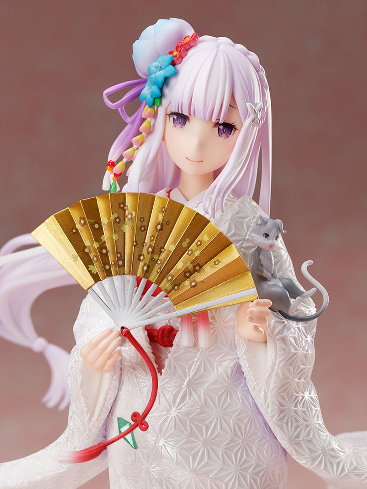 Re:Zero kara Hajimeru Isekai Seikatsu - Emilia - Puck - F:Nex - 1/7 - Shiromuku (FuRyu), Franchise: Re:Zero kara Hajimeru Isekai Seikatsu, Brand: FuRyu, Release Date: 18. Feb 2022, Type: General, Store Name: Nippon Figures