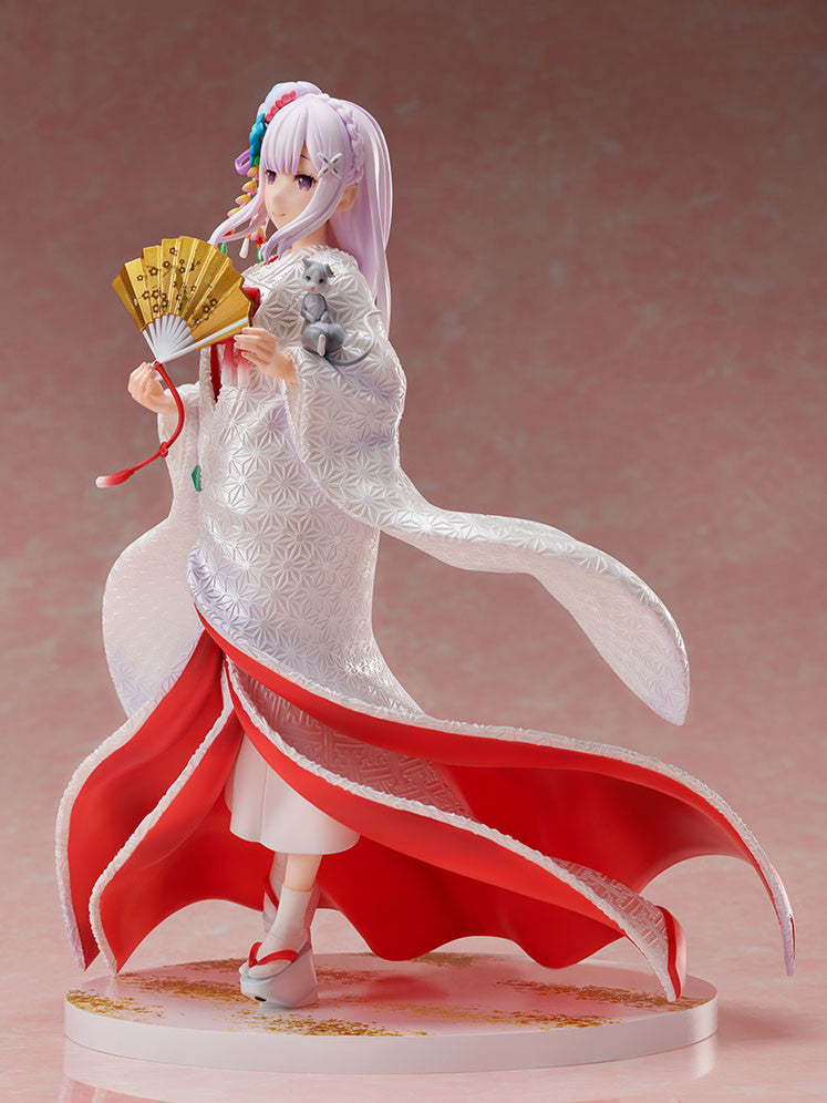 Re:Zero kara Hajimeru Isekai Seikatsu - Emilia - Puck - F:Nex - 1/7 - Shiromuku (FuRyu), Franchise: Re:Zero kara Hajimeru Isekai Seikatsu, Brand: FuRyu, Release Date: 18. Feb 2022, Type: General, Store Name: Nippon Figures