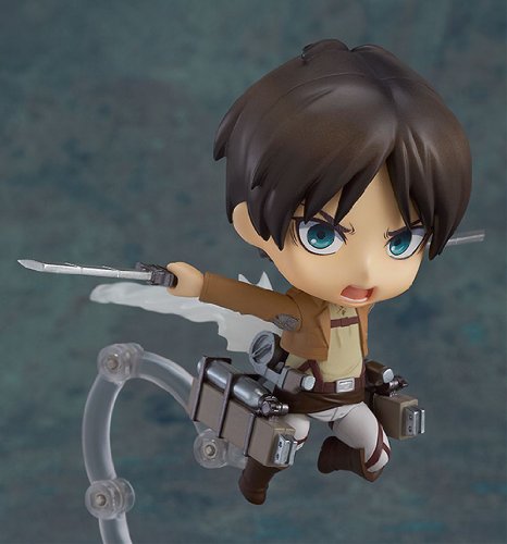 Attack on Titan - Eren Yeager - Nendoroid #375 (Good Smile Company), Franchise: Attack on Titan, Brand: Good Smile Company, Release Date: 22. Oct 2013, Type: Nendoroid, Dimensions: H=100 mm (3.9 in), Material: ABS, PVC, Nippon Figures
