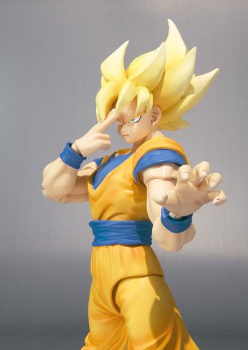 Dragon Ball Kai - Son Goku SSJ - S.H.Figuarts (Bandai), Franchise: Dragon Ball Kai, Brand: Bandai, Release Date: 22. May 2015, Type: General, Dimensions: H=140 mm (5.46 in), Material: ABS, PVC, Store Name: Nippon Figures