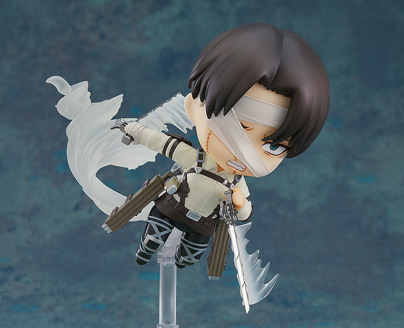 "Attack on Titan The Final Season - Levi Ackerman - Nendoroid #2002 - The Final Season Ver. (Good Smile Company), Franchise: Attack on Titan The Final Season, Brand: Good Smile Company, Release Date: 18. May 2023, Type: Nendoroid, Dimensions: H=100mm (3.9in), Store Name: Nippon Figures"