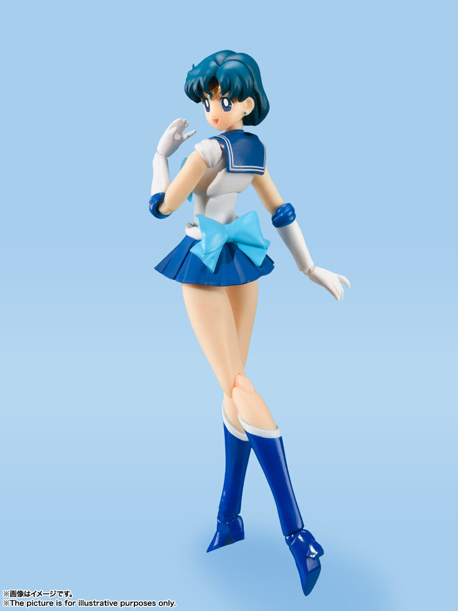 "Sailor Mercury S.H.Figuarts Animation Color Edition 2023 Re-release, Franchise: Bishoujo Senshi Sailor Moon, Brand: Bandai Spirits, Release Date: 30. Nov 2023, Type: Action, Dimensions: H=140mm (5.46in), Store Name: Nippon Figures"