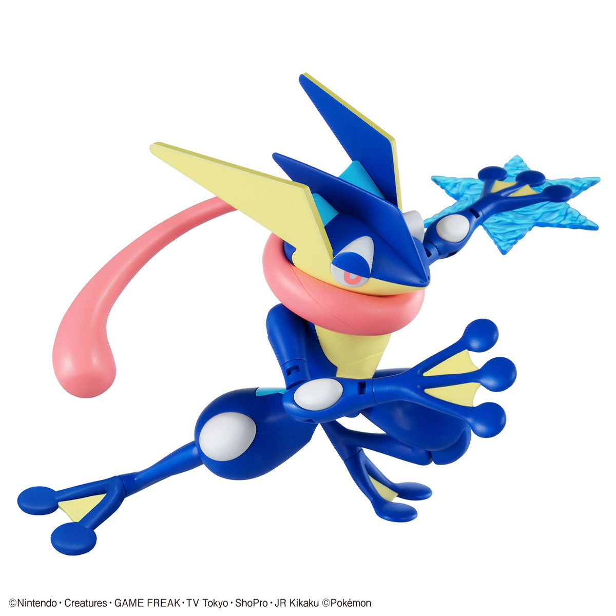 Pokémon - Greninja - Pokémon Model Kit Collection No. 47 (Bandai), Includes 2 types of effect parts, Comes with alternate leg parts for posing, Includes a display base and foil stickers, Nippon Figures