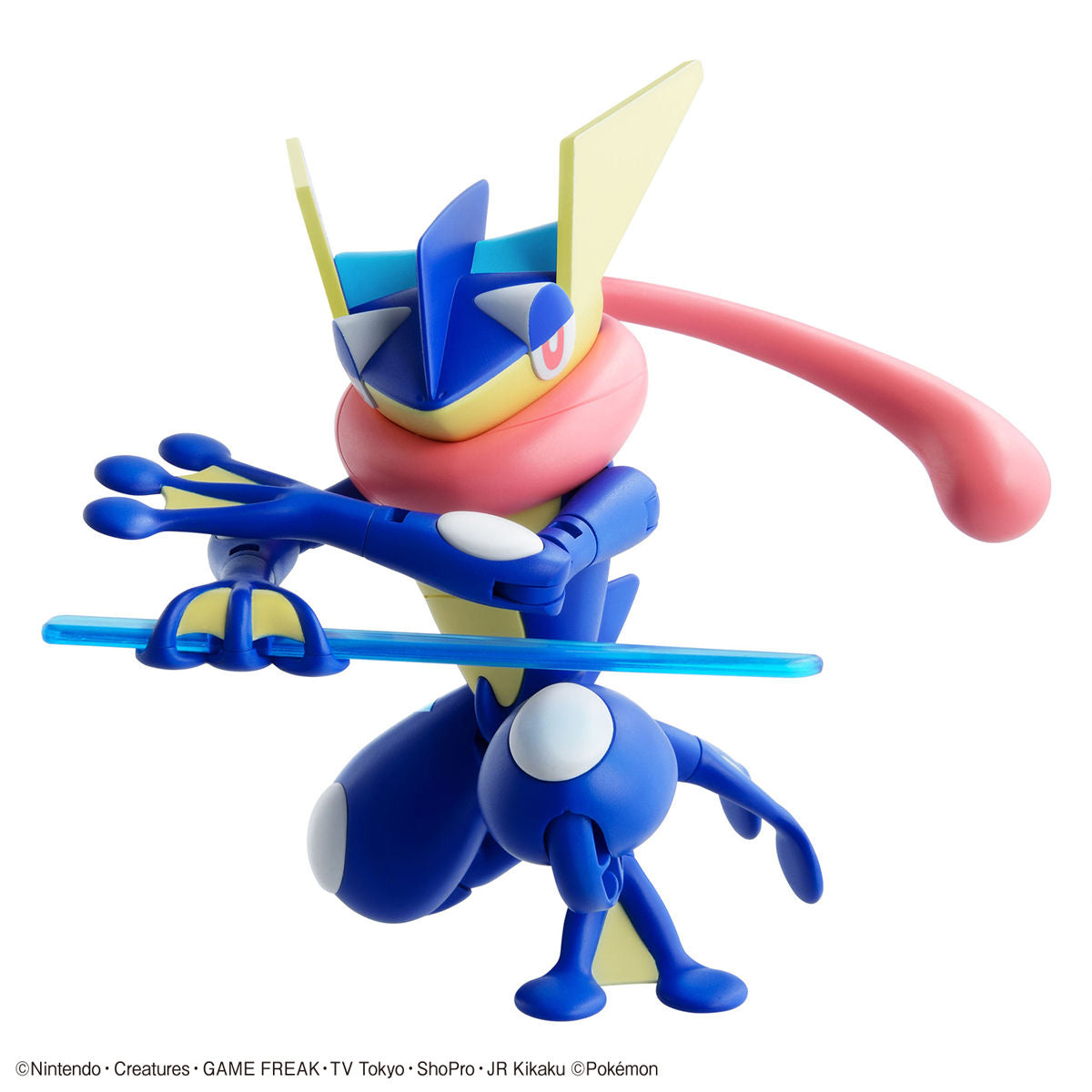 Pokémon - Greninja - Pokémon Model Kit Collection No. 47 (Bandai), Includes 2 types of effect parts, Comes with alternate leg parts for posing, Includes a display base and foil stickers, Nippon Figures
