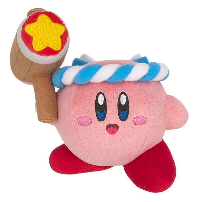 Kirby - Hammer Kirby KP62 (S) - All Star Collection - San-ei Boeki - Plush, Franchise: Kirby, Brand: San-ei Boeki, Type: Plushies, Dimensions: W17×D11.5×H15 cm, Nippon Figures