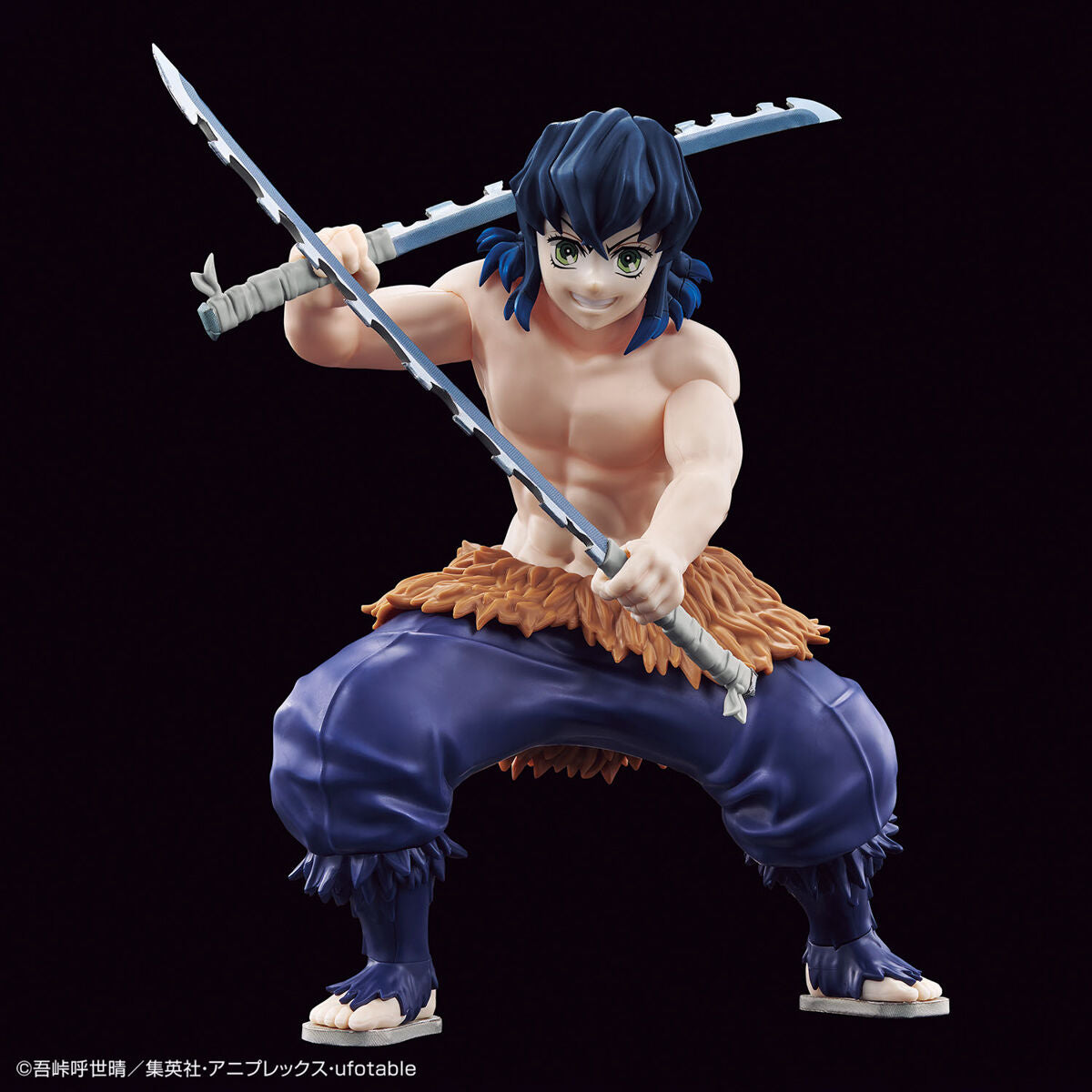 Demon Slayer - Hashibira Inosuke - Kimetsu no Yaiba Model Kit (Bandai), Easy assembly, high quality, includes 2 Nichirin Swords, bare face part, sticker, Demon Slayer franchise, Bandai brand, Release Date: 2023-11-25, Nippon Figures