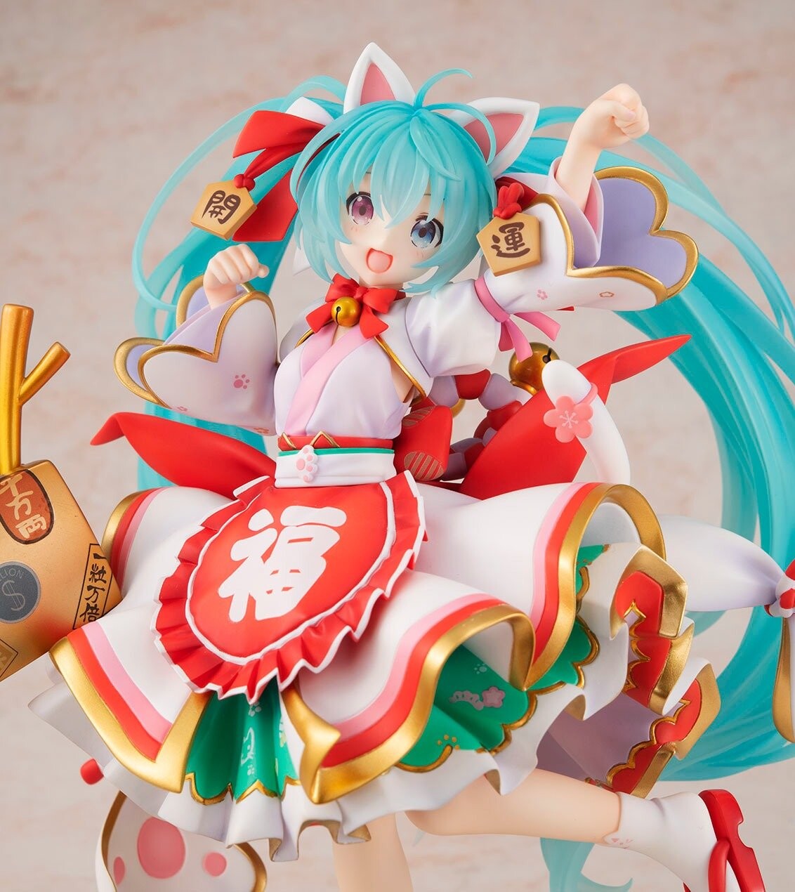 Hatsune Miku x Maneki Neko KDcolle 1/7 Maneki Miku ver. (Kadokawa), Vocaloid franchise, Brand: Kadokawa, Release Date: 26. Mar 2024, Type: General, Dimensions: H=230mm (8.97in, 1:1=1.61m), Scale: 1/7, Nippon Figures