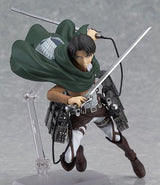 "Attack on Titan - Levi Ackerman - Figma #213 (Max Factory), Franchise: Attack on Titan, Release Date: 28. Jun 2014, Dimensions: H=140 mm (5.46 in), Material: ABS, PVC, Nippon Figures"