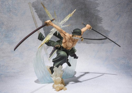 Roronoa Zoro | Figuarts Zero | Battle Version, One Piece franchise, Bandai brand, Release Date: 15. May 2015, H=170 mm (6.63 in) dimensions, ABS, PVC material, Nippon Figures store.
