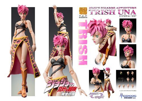 JoJo's Bizarre Adventure - Vento Aureo - Trish Una - Super Action Statue #54 (Medicos Entertainment), Franchise: JoJo's Bizarre Adventure, Brand: Medicos Entertainment, Release Date: 28. Jun 2013, Type: General, Dimensions: H=150 mm (5.85 in), Material: ABS, PVC, Nippon Figures