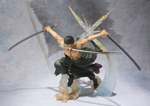 Roronoa Zoro | Figuarts Zero | Battle Version, One Piece franchise, Bandai brand, Release Date: 15. May 2015, H=170 mm (6.63 in) dimensions, ABS, PVC material, Nippon Figures store.