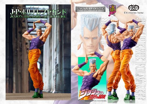 Stardust Crusaders - JoJo's Bizarre Adventure - Jean Pierre Polnareff - Statue Legend #32 - Second Ver. (Di molto bene), Franchise: JoJo's Bizarre Adventure, Brand: Di molto bene, Release Date: 09. Aug 2013, Dimensions: H=170 mm (6.63 in), Material: ABS, PVC, Store Name: Nippon Figures