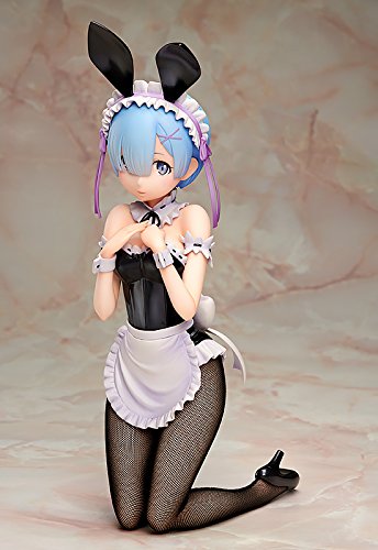 Re:Zero kara Hajimeru Isekai Seikatsu - Rem - B-style - 1/4 - Bunny ver. (FREEing), PVC figure with dimensions of 300mm, released on 28. Aug 2018, sold at Nippon Figures
