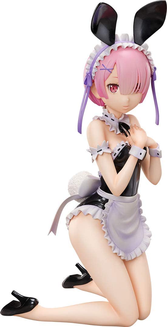 Re:Zero kara Hajimeru Isekai Seikatsu - Ram - B-style - 1/4 - Bare Leg Bunny Ver. (FREEing), PVC figure measuring 300.0 mm, released on 31. Oct 2021, available at Nippon Figures.
