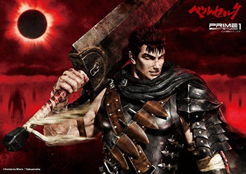 Berserk - Guts - Kuri Puck - Ultimate Premium Masterline UPMBR-01 - 1/4 - Kuro no Kenshi (Prime 1 Studio), Franchise: Berserk, Brand: Prime 1 Studio, Release Date: 10. Jan 2018, Dimensions: W=720mm (28.08in) L=500mm (19.5in) H=900mm (35.1in), Scale: 1/4, Material: POLYSTONE, TRANSLUCENT RESIN, Store Name: Nippon Figures