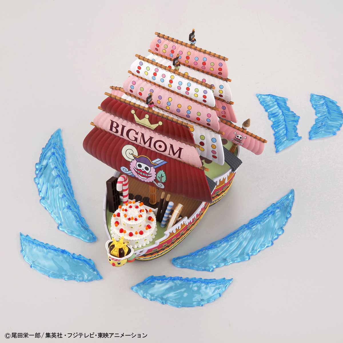 One Piece - Queen Mama Chanter - Grand Ship Collection Model Kit, Wave effect x1 set, molded parts x4, stickers x1, marking stickers x1, instruction manual x1, Nippon Figures
