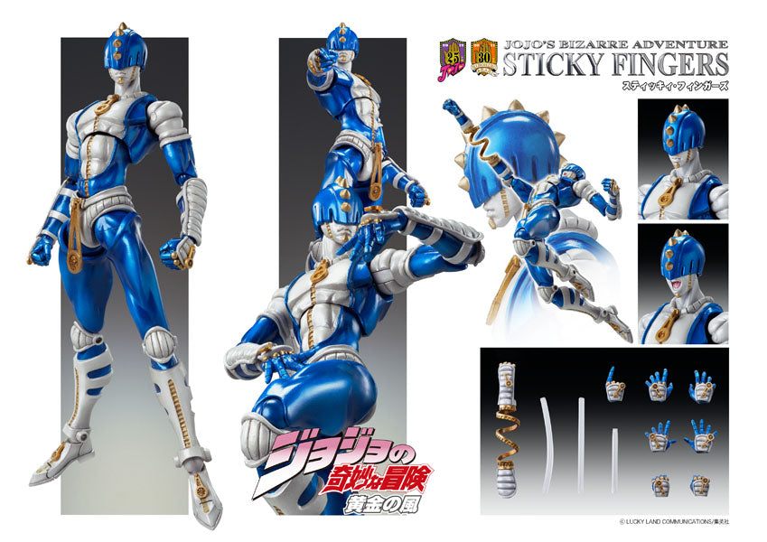 JoJo's Bizarre Adventure - Golden Wind - Sticky Fingers - Super Action Statue #32 - 2024 Re-release (Medicos Entertainment), Franchise: JoJo's Bizarre Adventure, Golden Wind, Brand: Medicos Entertainment, Release Date: 31. Jul 2024, Type: Action, Dimensions: H=160mm (6.24in), Store Name: Nippon Figures