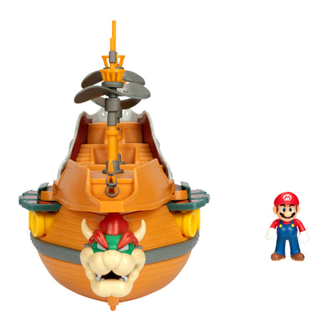 Super Mario - Bowser's Airship Playset DX BPS-005 - Figure Collection - San-ei Boeki, Franchise: Super Mario, Brand: San-ei Boeki, Type: General, Dimensions: W43×D13.5×H38 cm, Nippon Figures