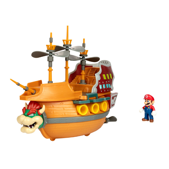Super Mario - Bowser's Airship Playset DX BPS-005 - Figure Collection - San-ei Boeki, Franchise: Super Mario, Brand: San-ei Boeki, Type: General, Dimensions: W43×D13.5×H38 cm, Nippon Figures
