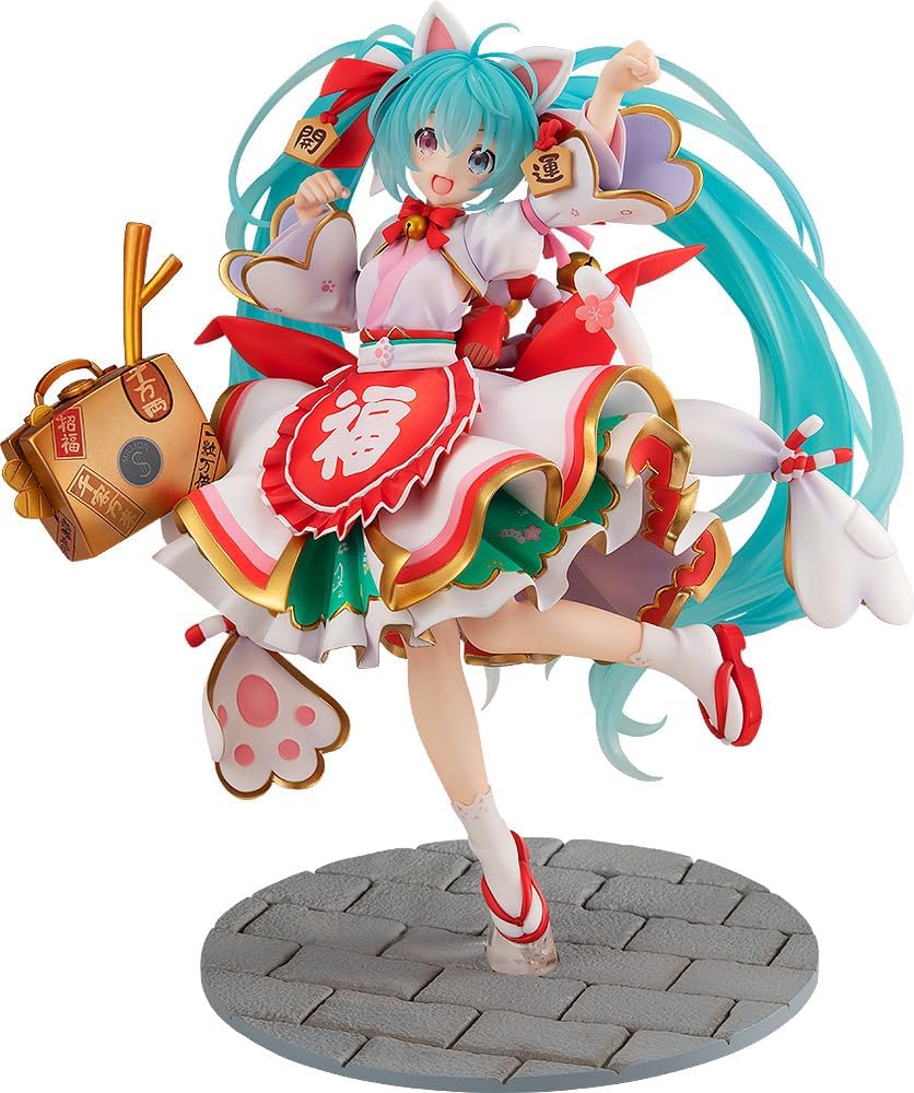 Hatsune Miku x Maneki Neko KDcolle 1/7 Maneki Miku ver. (Kadokawa), Vocaloid franchise, Brand: Kadokawa, Release Date: 26. Mar 2024, Type: General, Dimensions: H=230mm (8.97in, 1:1=1.61m), Scale: 1/7, Nippon Figures