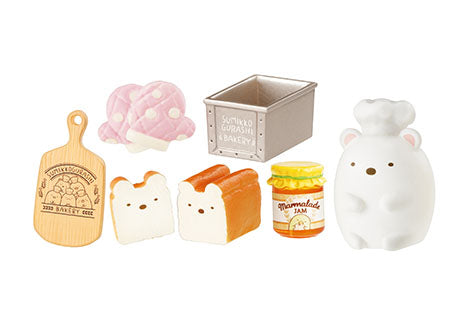 Sumikko Gurashi - Soft and Chewy♪Freshly Baked Bread Shop - Re-ment - Blind Box, Franchise: San-X, Brand: Re-ment, Release Date: 12th October 2020, Type: Blind Boxes, Box Dimensions: 11.5cm x 7cm x 5cm, Material: PVC, ABS, Number of types: 8 types, Store Name: Nippon Figures