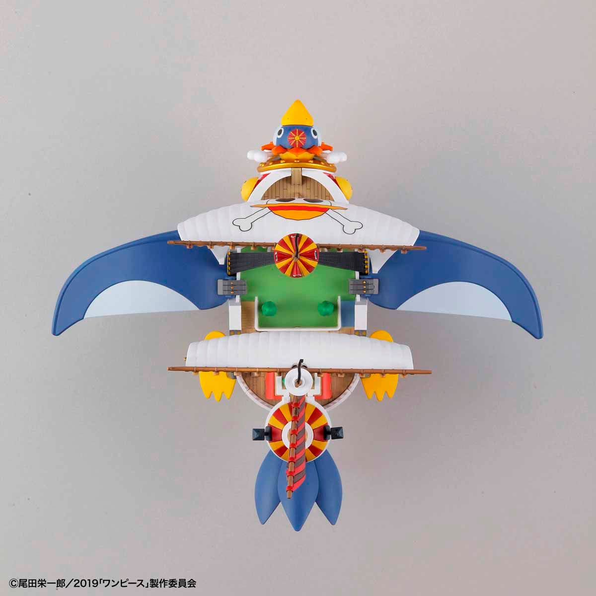 One Piece - Flying Thousand Sunny - Grand Ship Collection Model Kit, Emperor Penguin's outfit design with movable wings and wave effect parts, Nippon Figures