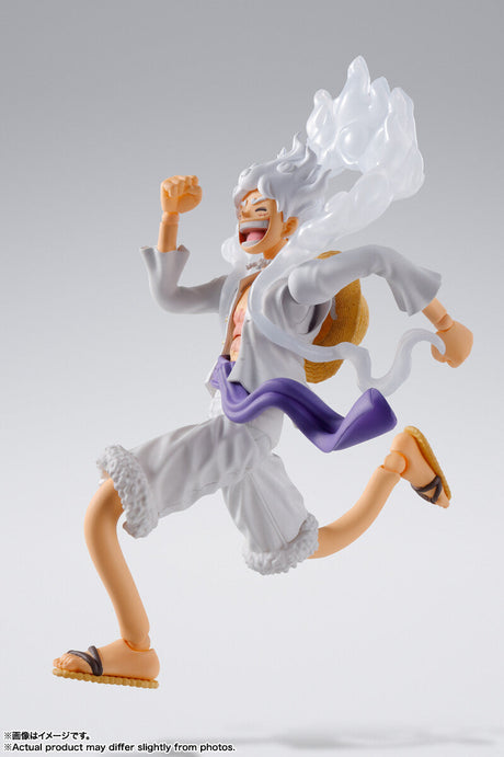 One Piece - Monkey D. Luffy - S.H.Figuarts - Gear 5 (Bandai Spirits), Action figure with H=155mm (6.05in) dimensions, Nippon Figures