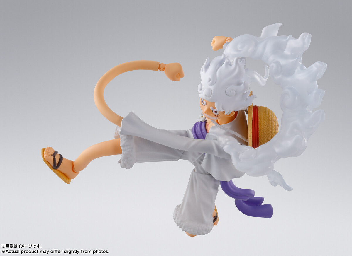 One Piece - Monkey D. Luffy - S.H.Figuarts - Gear 5 (Bandai Spirits), Action figure with H=155mm (6.05in) dimensions, Nippon Figures