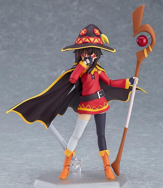 KonoSuba - Chomusuke - Megumin - Figma #407 - 2024 Re-release (Max Factory), Franchise: KonoSuba, Brand: Max Factory, Release Date: 31. May 2024, Type: Figma, Dimensions: H=125mm (4.88in), Store Name: Nippon Figures