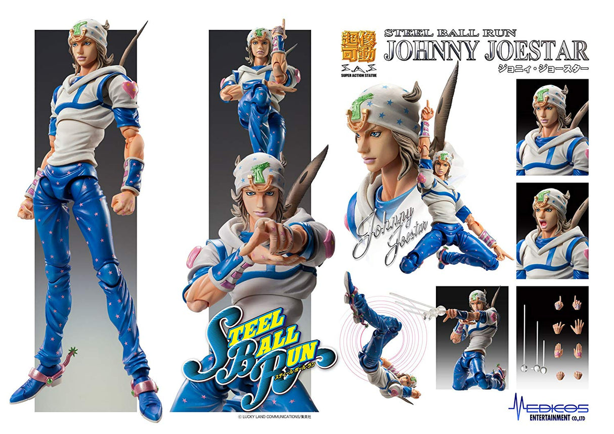 JoJo's Bizarre Adventure - Steel Ball Run - Johnny Joestar - Super Action Statue, Franchise: JoJo's Bizarre Adventure, Steel Ball Run, Brand: Medicos Entertainment, Release Date: 29. Sep 2018, Type: General, Dimensions: 150.0 mm, Scale: H=150mm (5.85in), Material: ABSPOMPVC, Nippon Figures