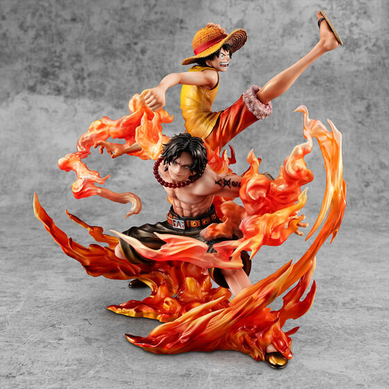 One Piece - Monkey D. Luffy - Portgas D. Ace - Portrait Of Pirates Maximum - Kyoudai no Kizuna, 20th LIMITED Ver. (MegaHouse), Franchise: One Piece, Brand: MegaHouse, Release Date: 31. Oct 2024, Dimensions: W=200mm (7.8in) L=230mm (8.97in) H=245mm (9.56in), Store Name: Nippon Figures