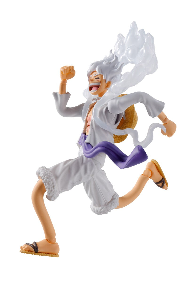 One Piece - Monkey D. Luffy - S.H.Figuarts - Gear 5 (Bandai Spirits), Action figure with H=155mm (6.05in) dimensions, Nippon Figures