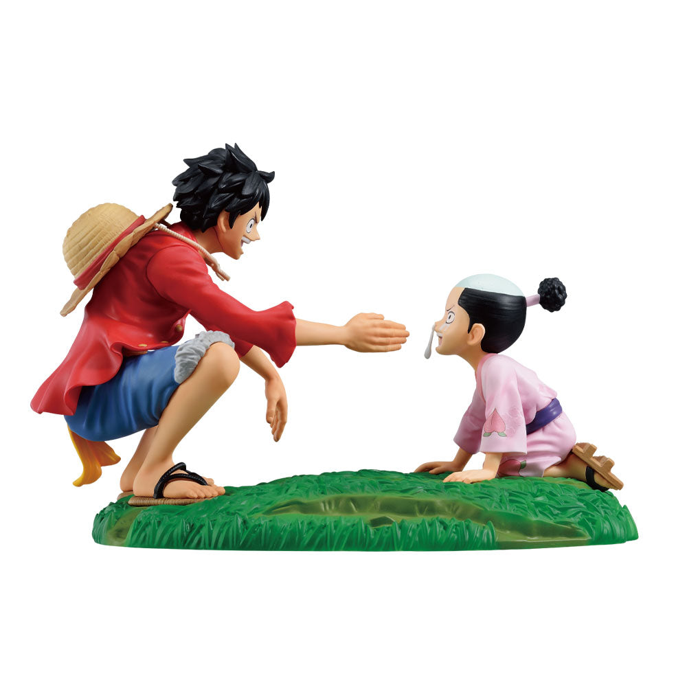 One Piece - Luffy & Momonosuke - Ichiban Kuji Revible Moment - A New Dawn - C Prize (Bandai Spirits), Franchise: One Piece, Brand: Bandai Spirits, Release Date: 13 Apr 2024, Type: Prize, Dimensions: Height 10 cm, Nippon Figures