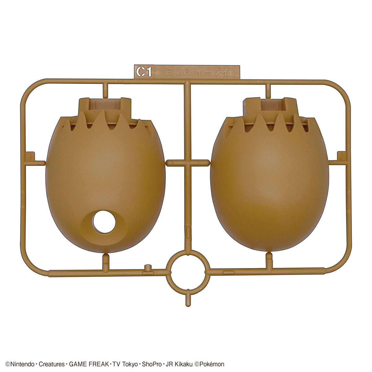 Pokémon - Eevee - Pokémon Model Kit BIG Collection No. 02, Large scale Eevee model kit with 48 parts, movable head, ears, and tail, and tactile features, from Nippon Figures