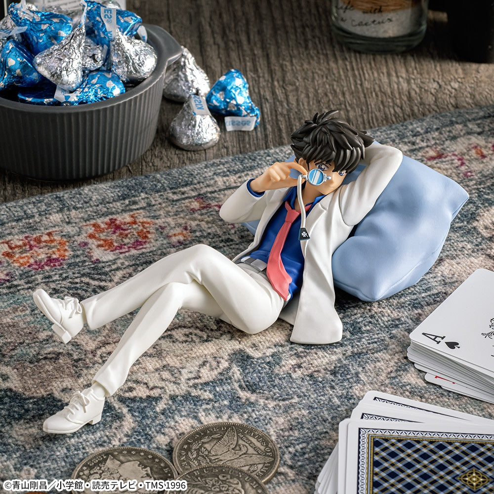 Detective Conan - Kaito Kid - Premium Chokonose Figure (SEGA), featuring Kaito Kid in a relaxed pose on a cushion, part of SEGA's Premium Chokonose lineup, dimensions approx. 8×7cm, release date 17.June 2024, available at Nippon Figures.